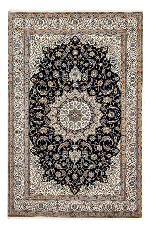 Tapis persan - Nain - Premium - 296 x 200 cm - bleu foncé