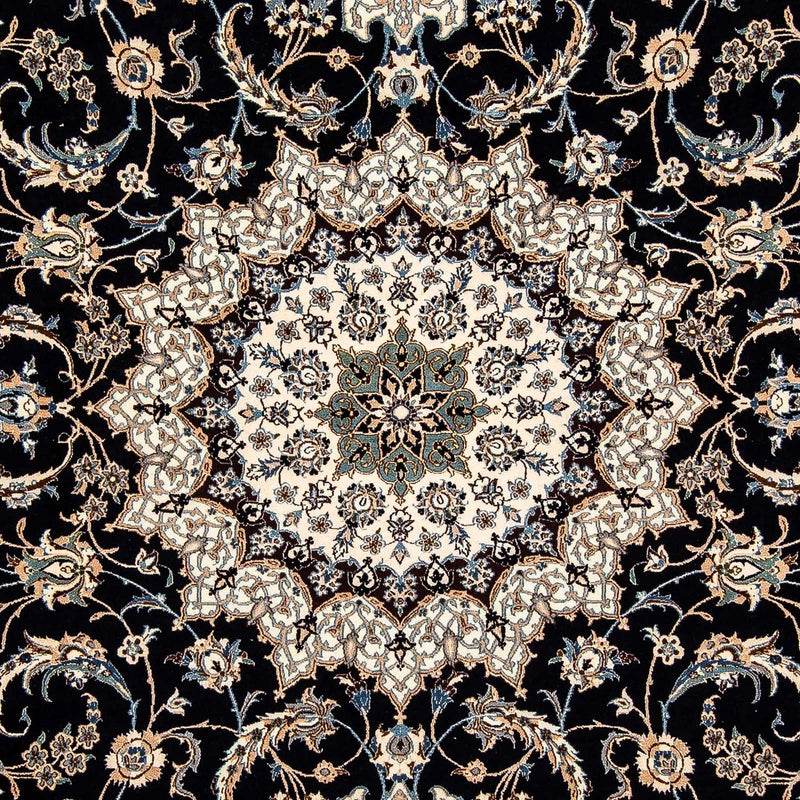 Tapis persan - Nain - Premium - 296 x 200 cm - bleu foncé