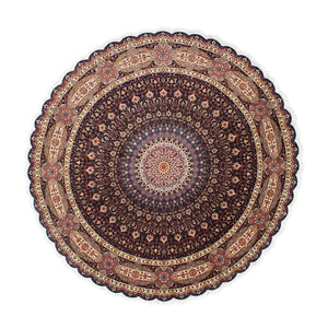 Tapis persan - Tabriz - Royal ronde  - 240 x 240 cm - bleu foncé