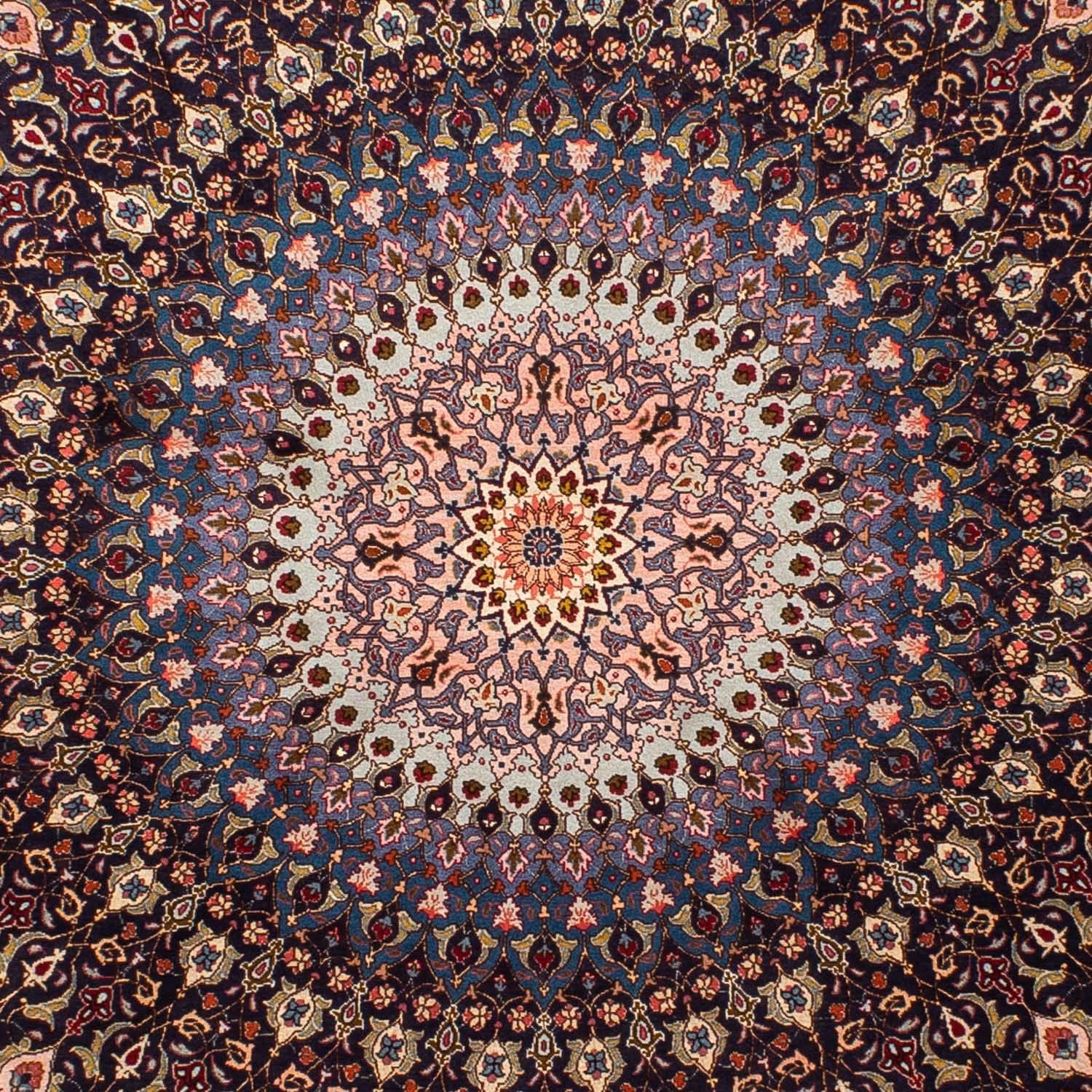 Tapis persan - Tabriz - Royal ronde  - 240 x 240 cm - bleu foncé