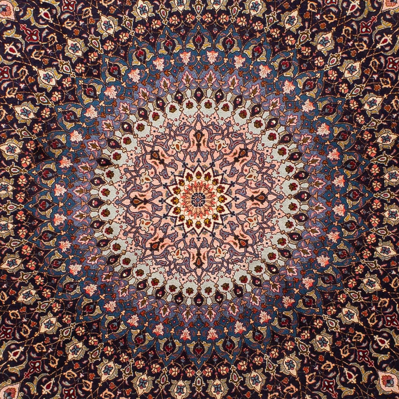 Tapis persan - Tabriz - Royal ronde  - 240 x 240 cm - bleu foncé