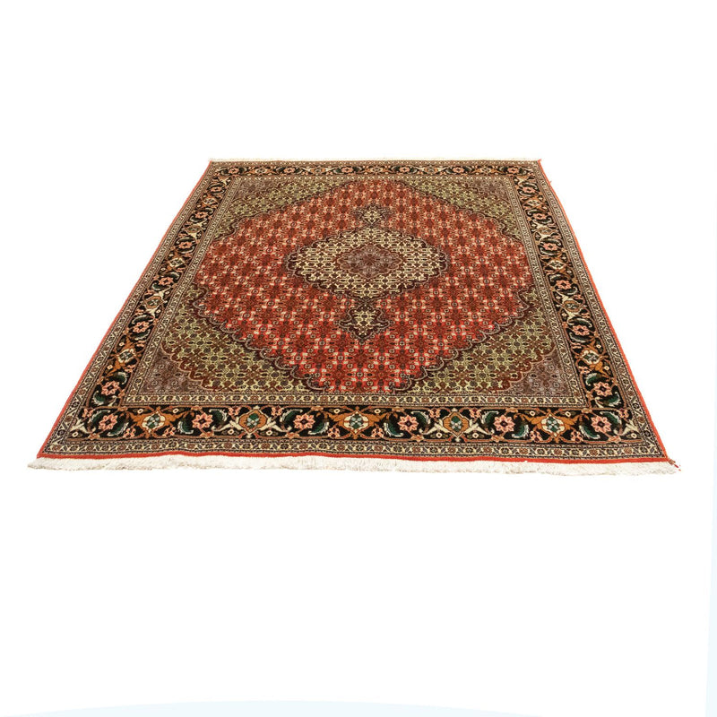 Tapis persan - Tabriz - 191 x 154 cm - rouge foncé