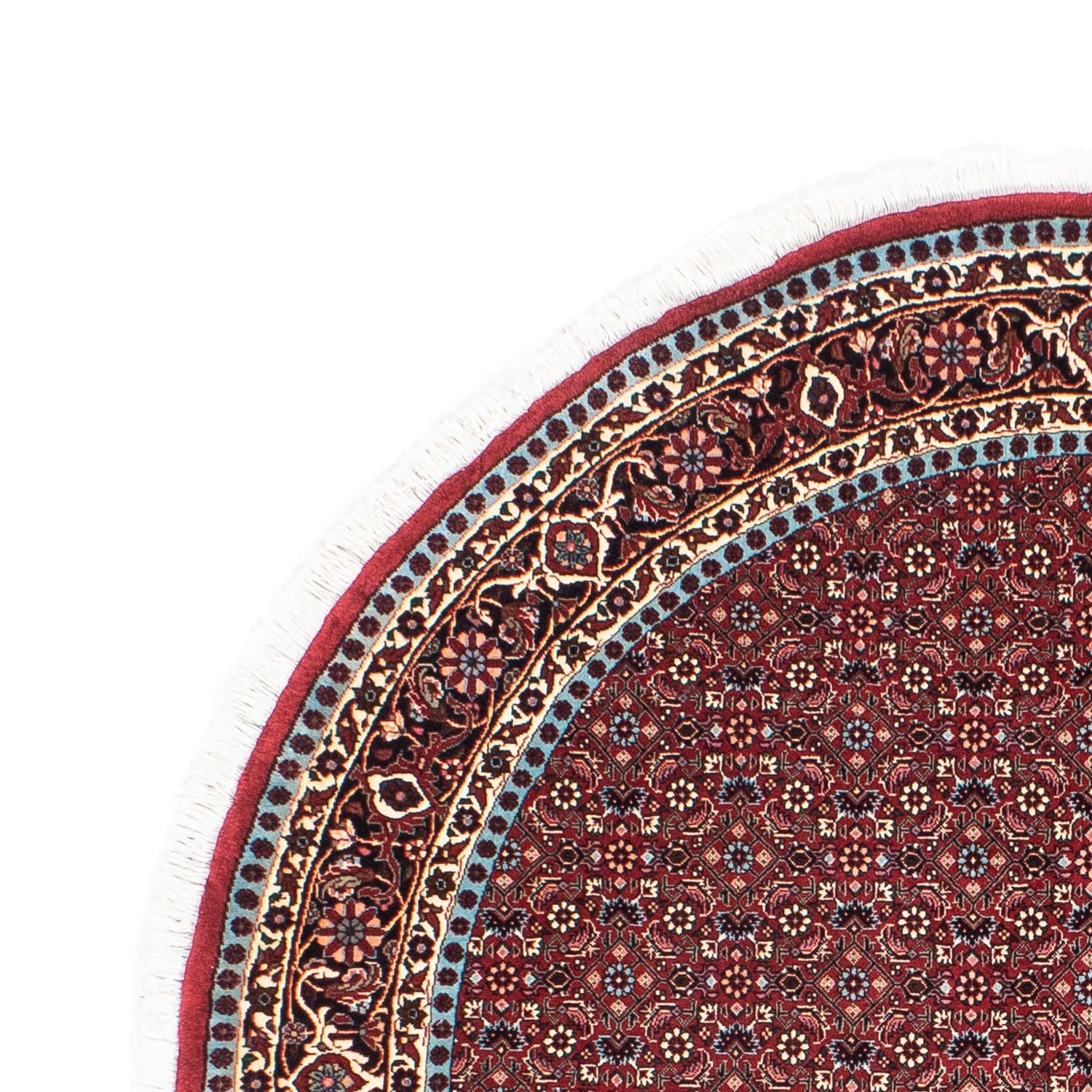 Tapis persan - Bidjar ronde  - 155 x 155 cm - rouge foncé