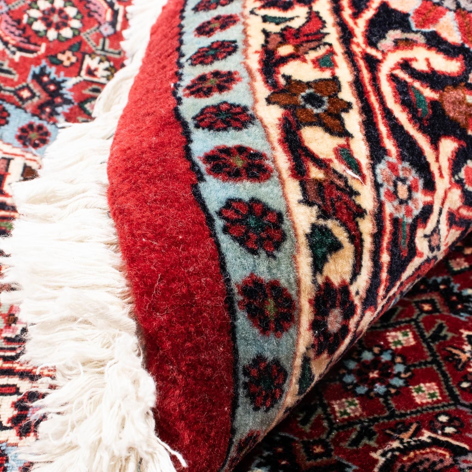 Tapis persan - Bidjar ronde  - 155 x 155 cm - rouge foncé