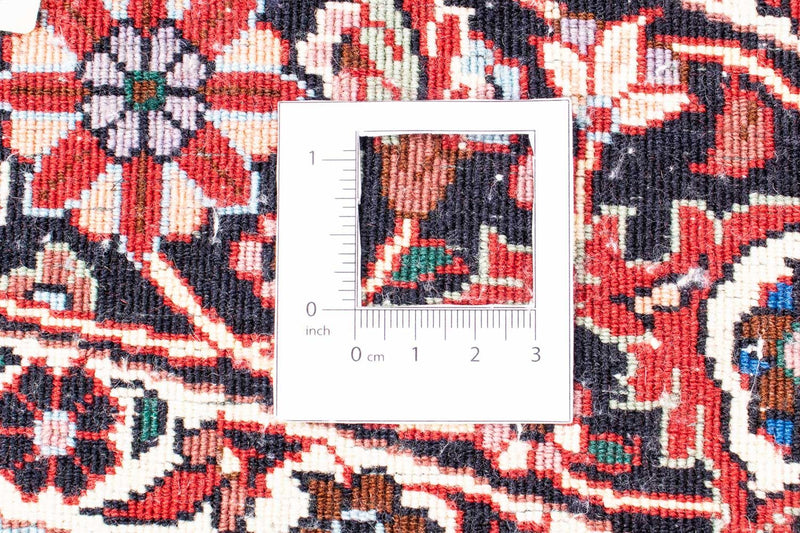 Tapis persan - Bidjar ronde  - 155 x 155 cm - rouge foncé