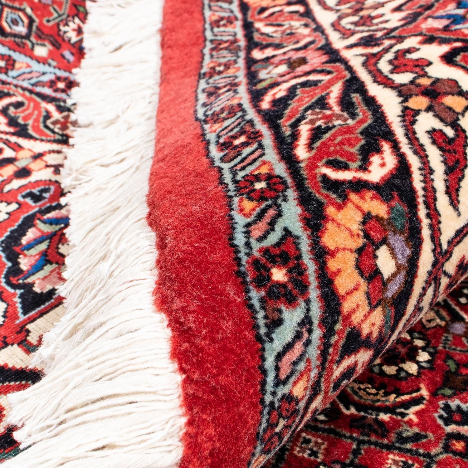 Tapis persan - Bidjar ronde  - 255 x 255 cm - rouge foncé