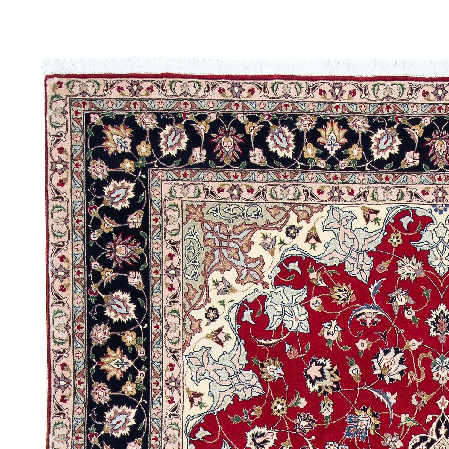 Tapis persan - Tabriz - Royal - 302 x 203 cm - rouge foncé
