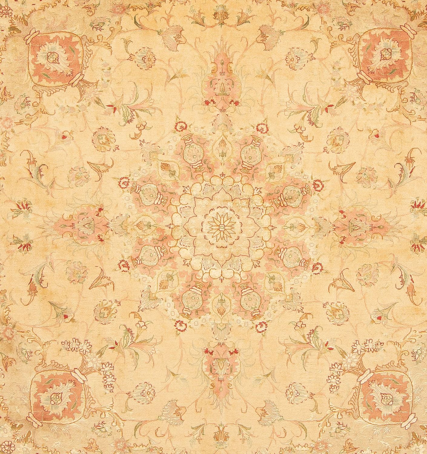 Tapis persan - Tabriz - Royal carré  - 203 x 200 cm - beige
