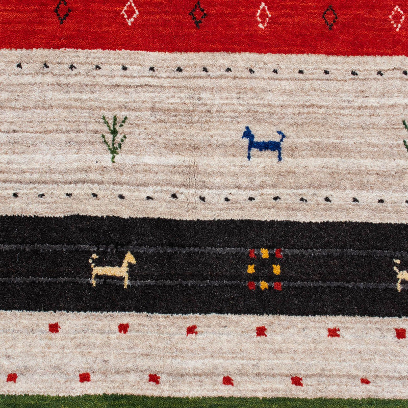 Tapis Gabbeh - Loribaft Persan - 202 x 143 cm - multicolore