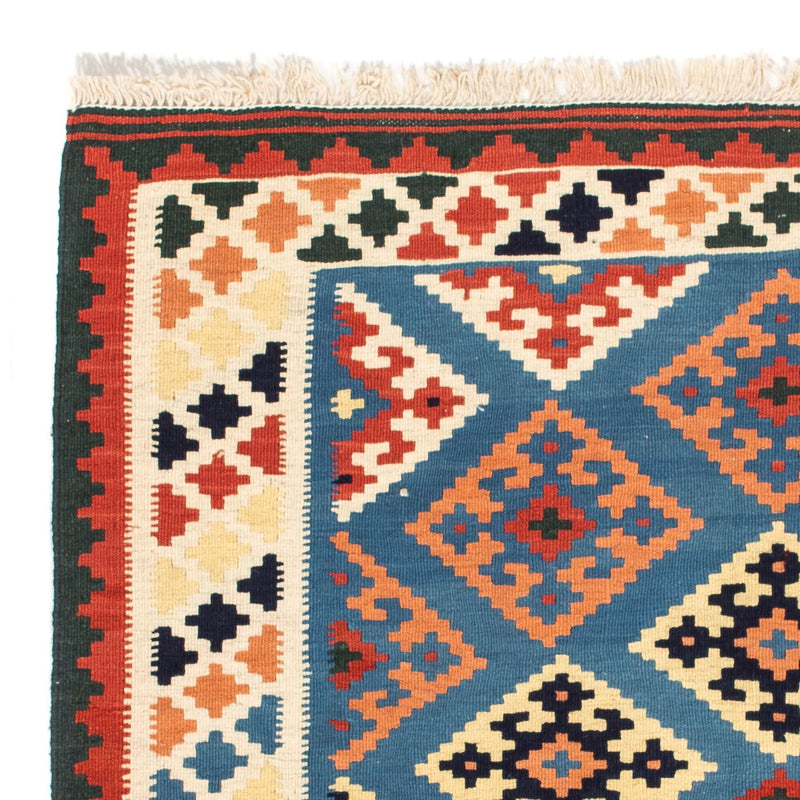 Tapis Kelim - Oriental carré  - 104 x 100 cm - bleu foncé