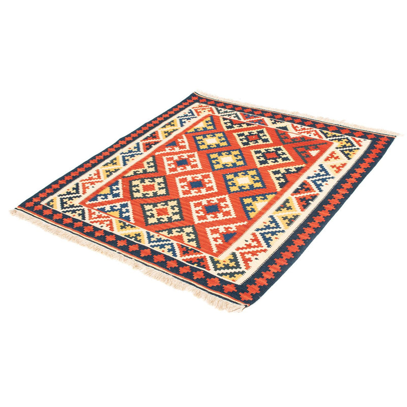 Kelim Teppich - Oriental 103 x 102 cm - dunkelrot