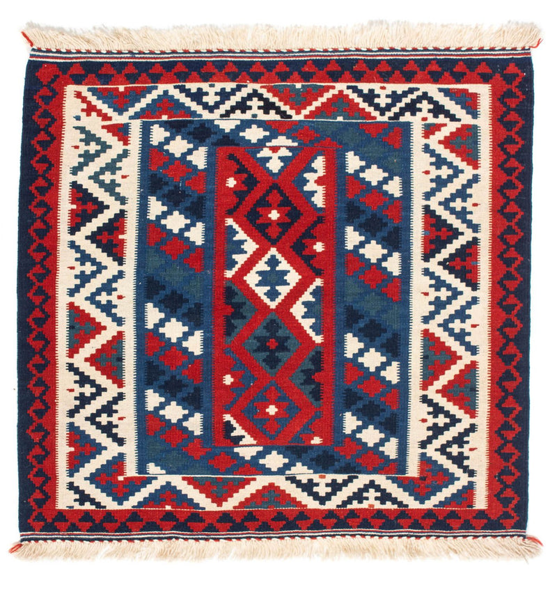 Kelim Teppich - Oriental 103 x 100 cm - dunkelblau