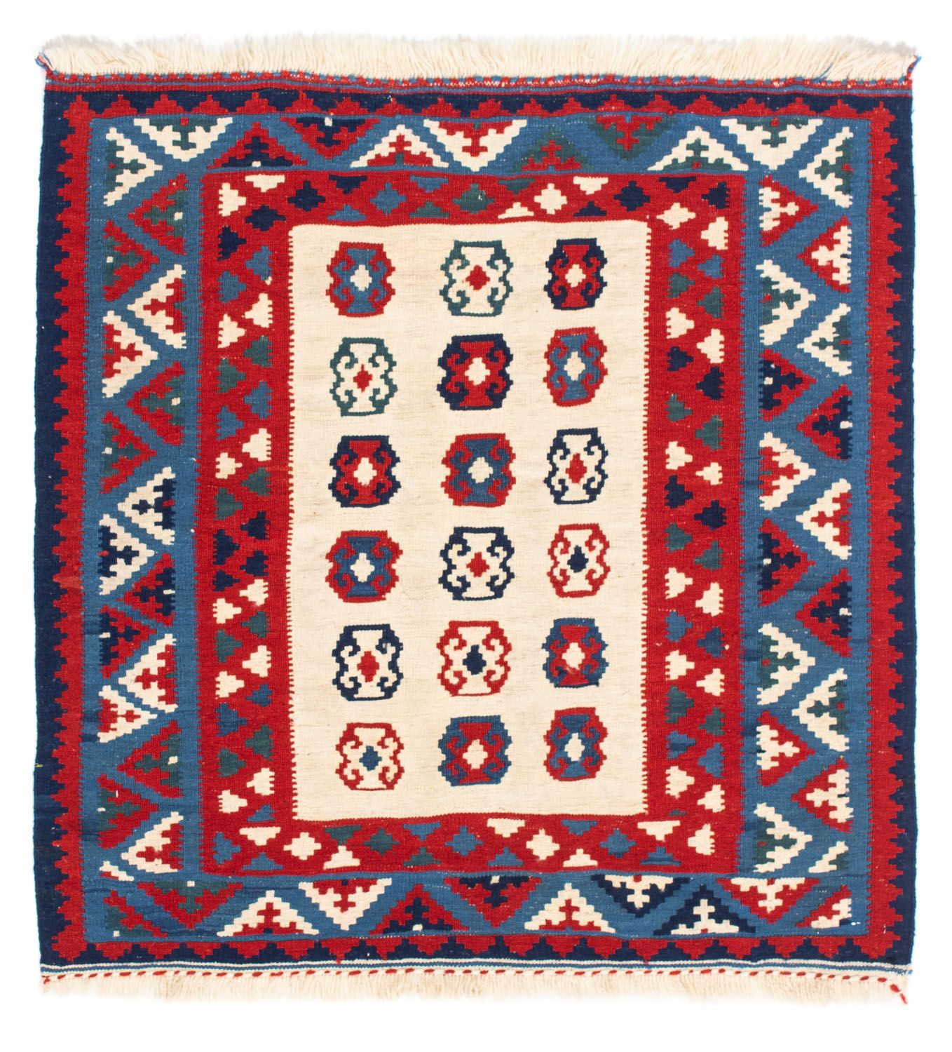 Tapis Kelim - Oriental carré  - 100 x 100 cm - beige