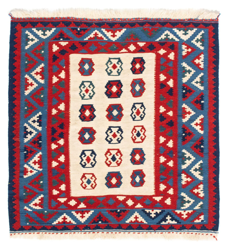 Tapis Kelim - Oriental carré  - 100 x 100 cm - beige