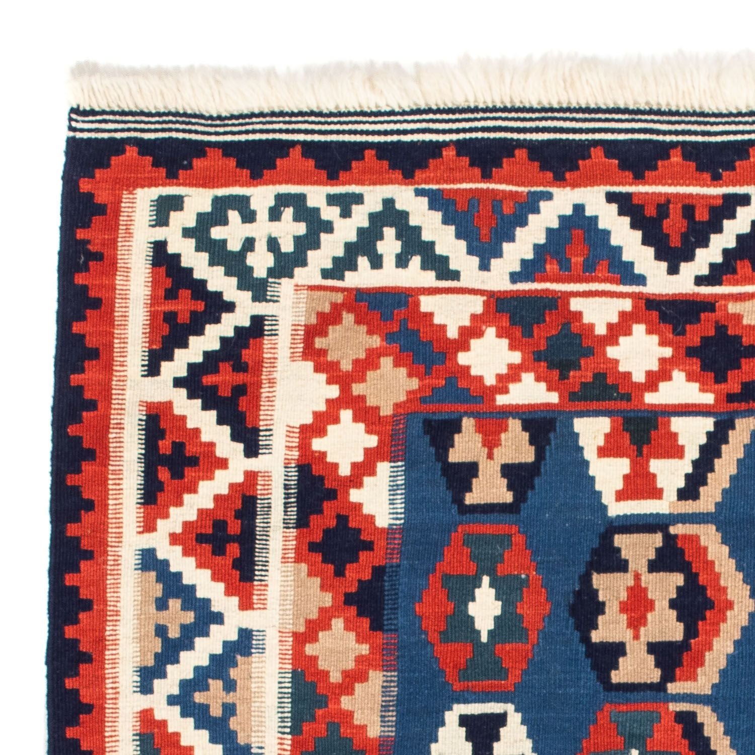 Tapis Kelim - Oriental carré  - 105 x 105 cm - bleu foncé
