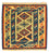 Tapis Kelim - Oriental carré  - 102 x 101 cm - multicolore