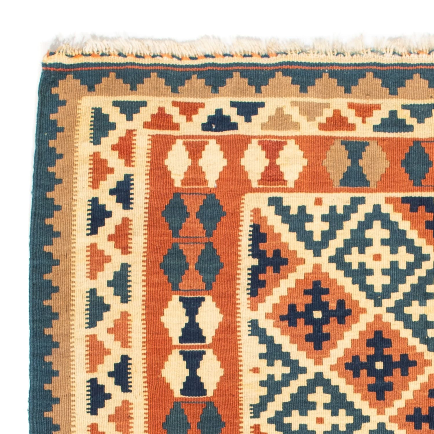 Tapis Kelim - Oriental carré  - 105 x 103 cm - orange