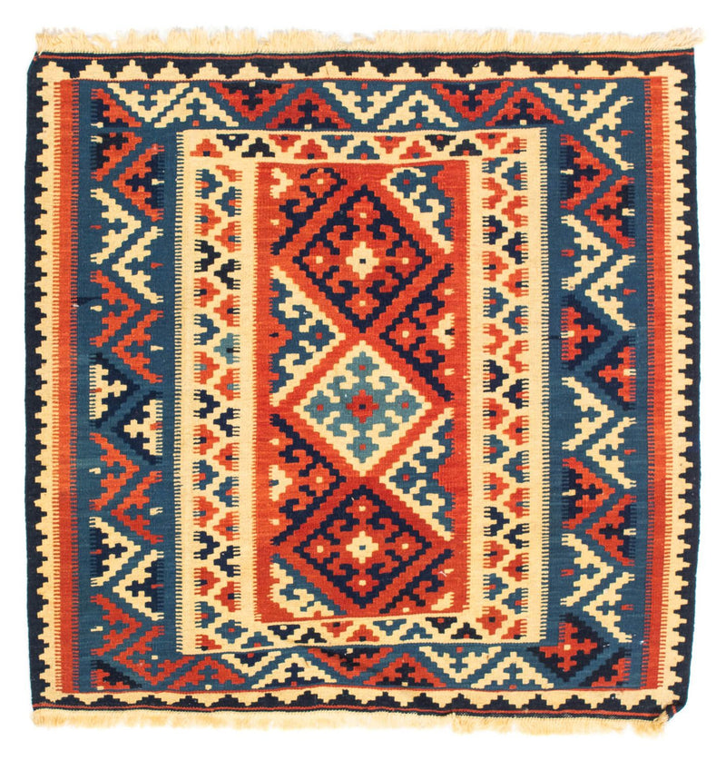 Tapis Kelim - Oriental carré  - 104 x 101 cm - multicolore