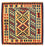 Tapis Kelim - Oriental carré  - 100 x 100 cm - bleu