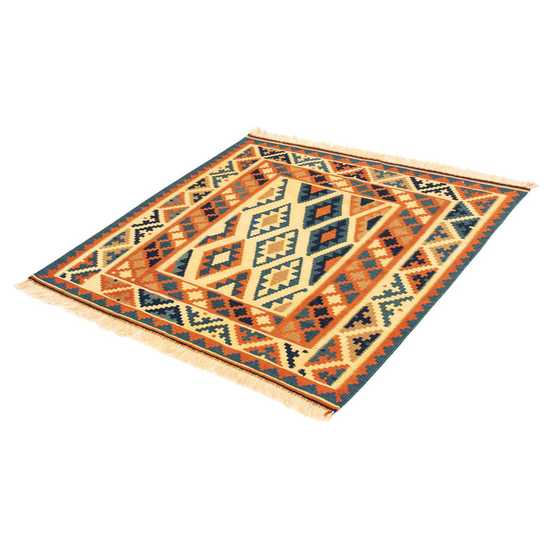 Tapis Kelim - Oriental carré  - 101 x 99 cm - beige