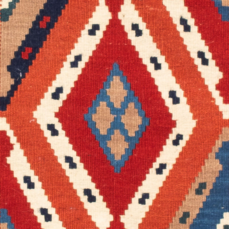 Tapis Kelim - Oriental carré  - 103 x 102 cm - bleu clair