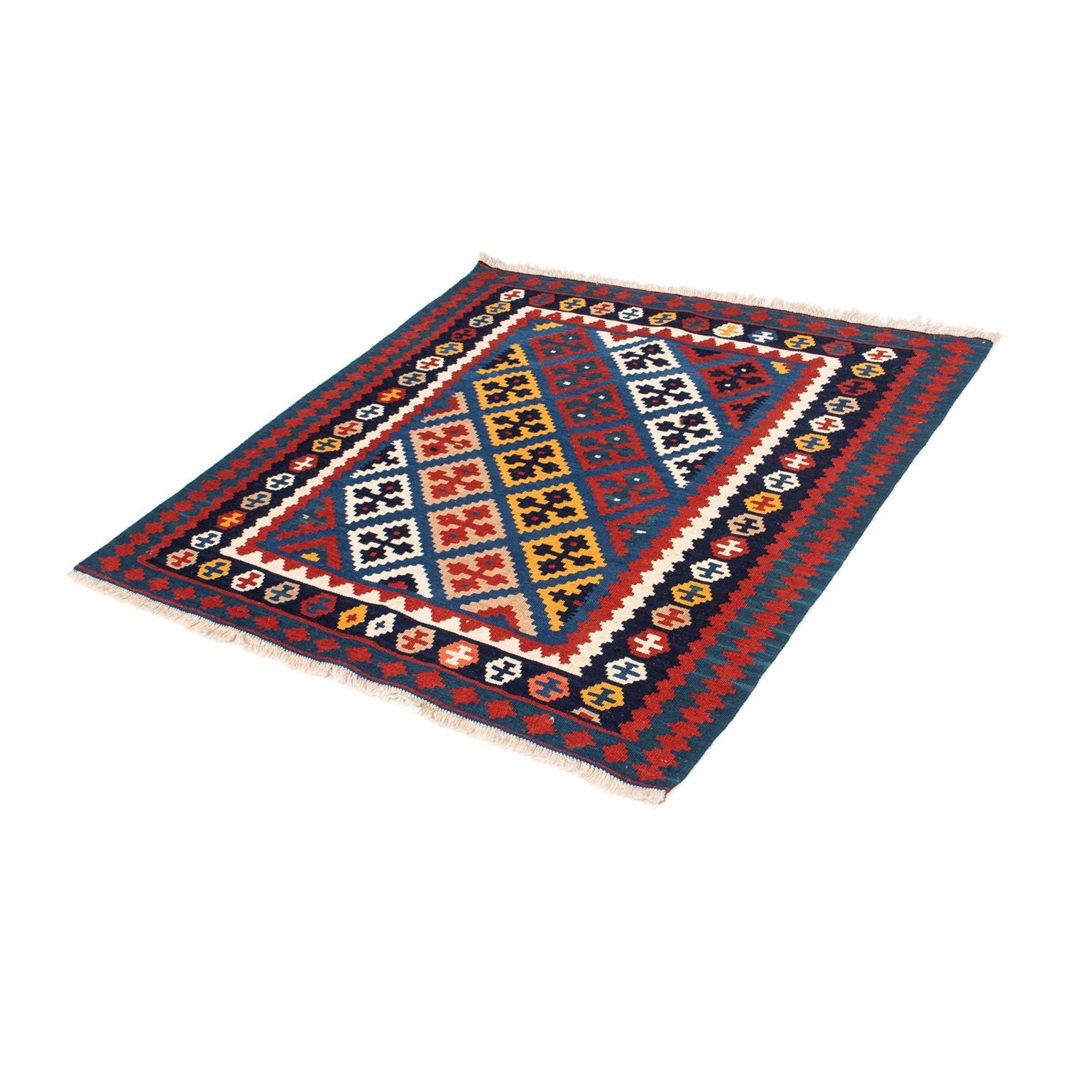 Kelim Teppich - Oriental 104 x 103 cm - dunkelblau