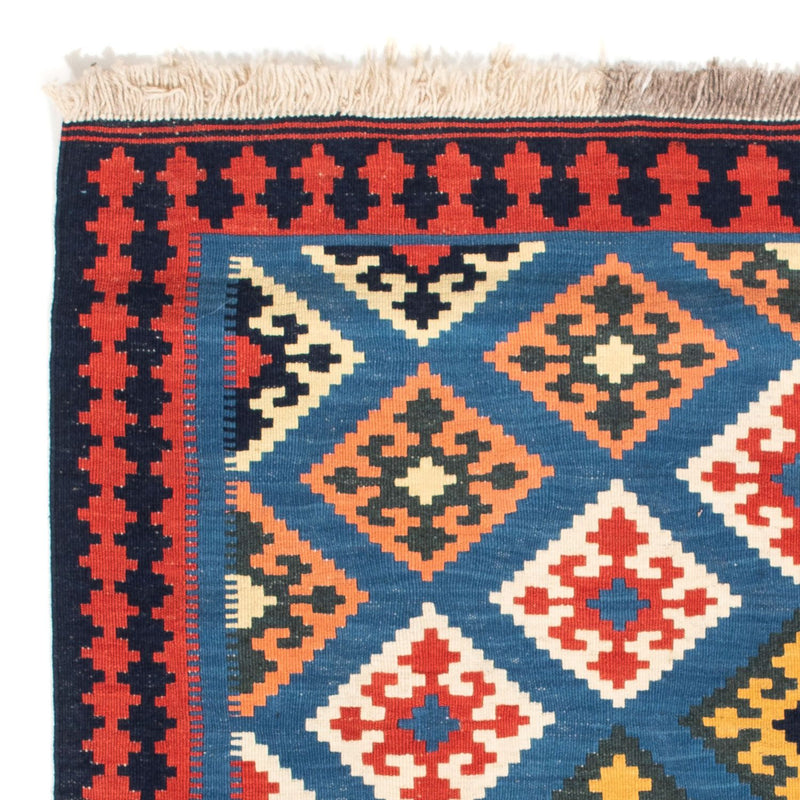 Tapis Kelim - Oriental carré  - 110 x 107 cm - bleu