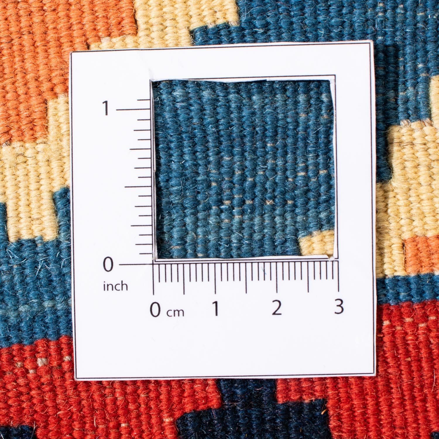 Tapis Kelim - Oriental carré  - 110 x 107 cm - bleu
