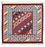 Tapis Kelim - Oriental carré  - 105 x 103 cm - rouge
