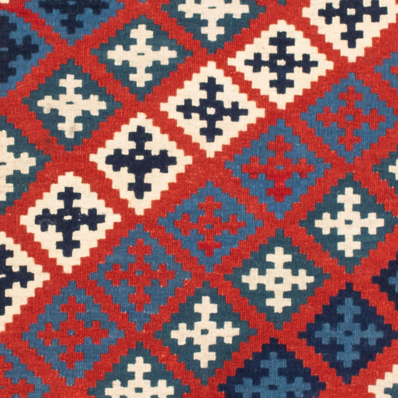Tapis Kelim - Oriental carré  - 105 x 103 cm - rouge