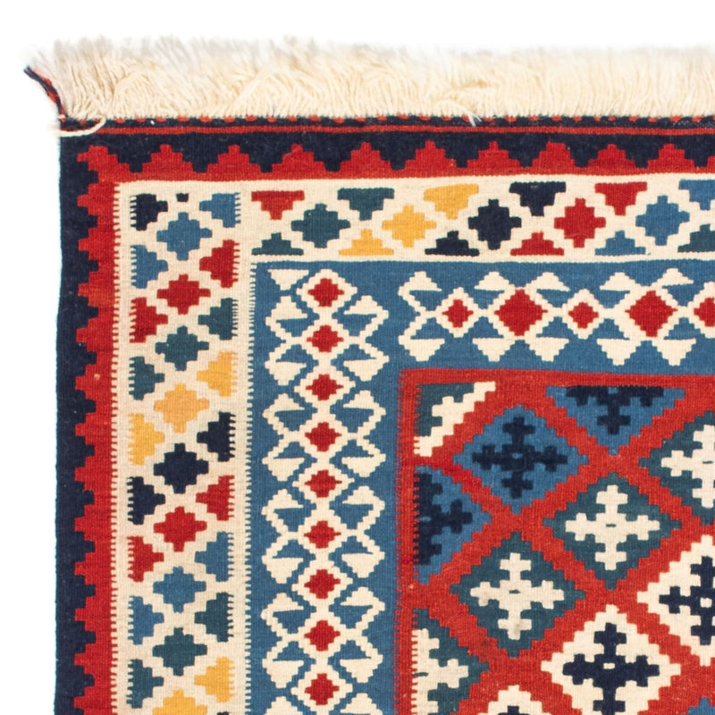 Tapis Kelim - Oriental carré  - 105 x 103 cm - rouge