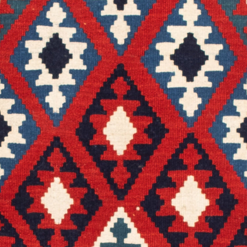 Tapis Kelim - Oriental carré  - 106 x 103 cm - rouge foncé