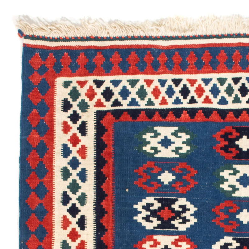 Tapis Kelim - Oriental carré  - 100 x 98 cm - bleu foncé