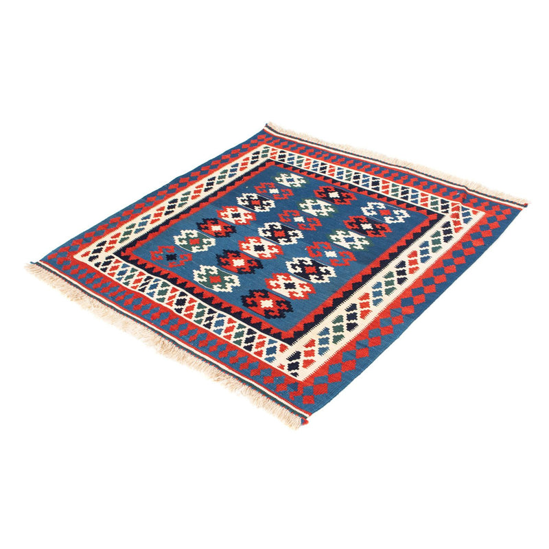 Tapis Kelim - Oriental carré  - 100 x 98 cm - bleu foncé
