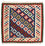 Tapis Kelim - Oriental carré  - 103 x 100 cm - bleu foncé