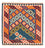 Tapis Kelim - Oriental carré  - 104 x 100 cm - bleu foncé