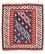 Tapis Kelim - Oriental carré  - 104 x 100 cm - bleu foncé