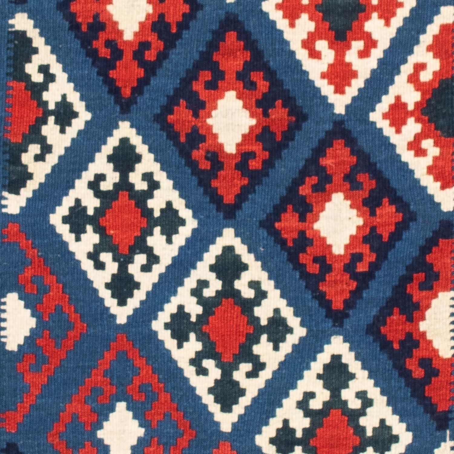 Tapis Kelim - Oriental carré  - 104 x 100 cm - bleu foncé