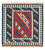 Tapis Kelim - Oriental carré  - 105 x 102 cm - multicolore