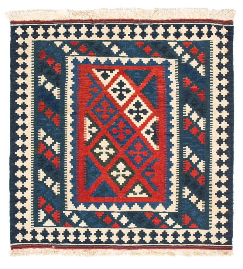 Tapis Kelim - Oriental carré  - 105 x 102 cm - multicolore