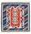 Tapis Kelim - Oriental carré  - 103 x 103 cm - multicolore