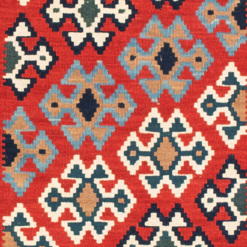 Tapis Kelim - Oriental carré  - 108 x 101 cm - rouge