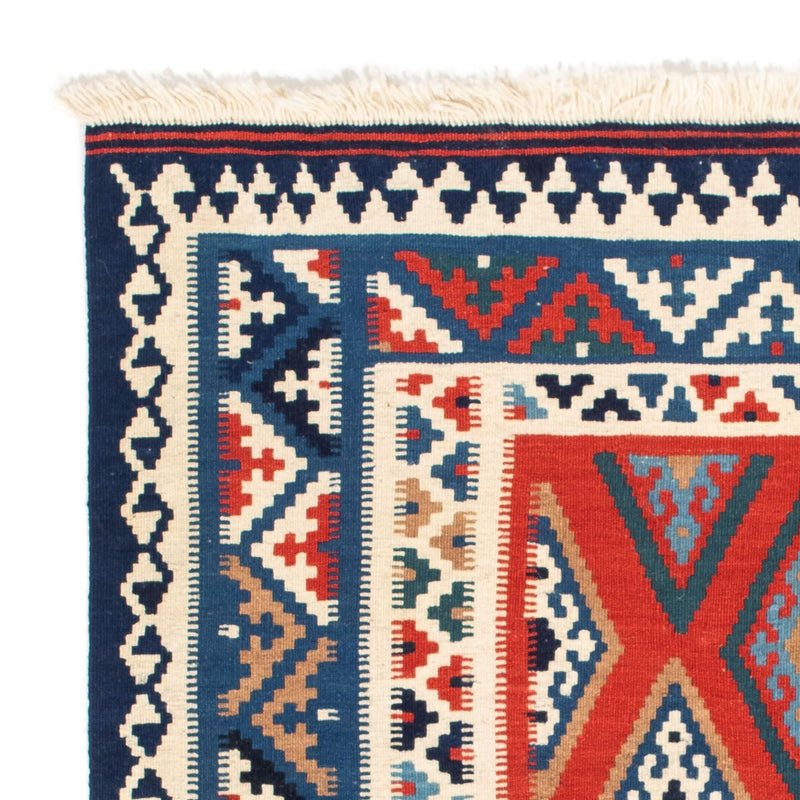 Tapis Kelim - Oriental carré  - 100 x 98 cm - bleu
