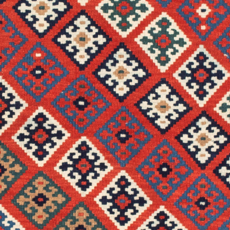Tapis Kelim - Oriental carré  - 103 x 100 cm - multicolore