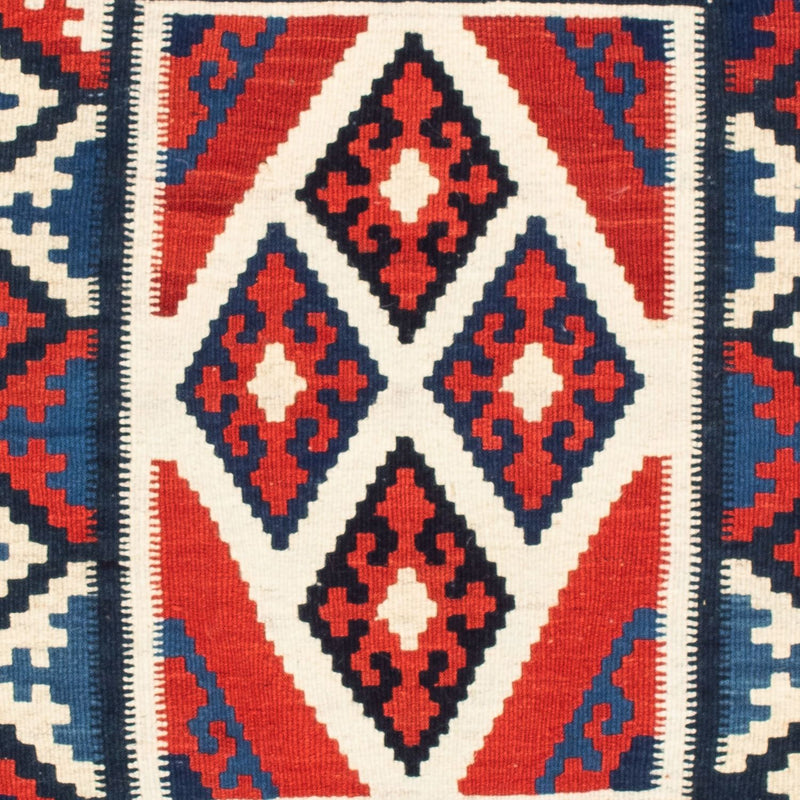 Tapis Kelim - Oriental carré  - 100 x 100 cm - rouge
