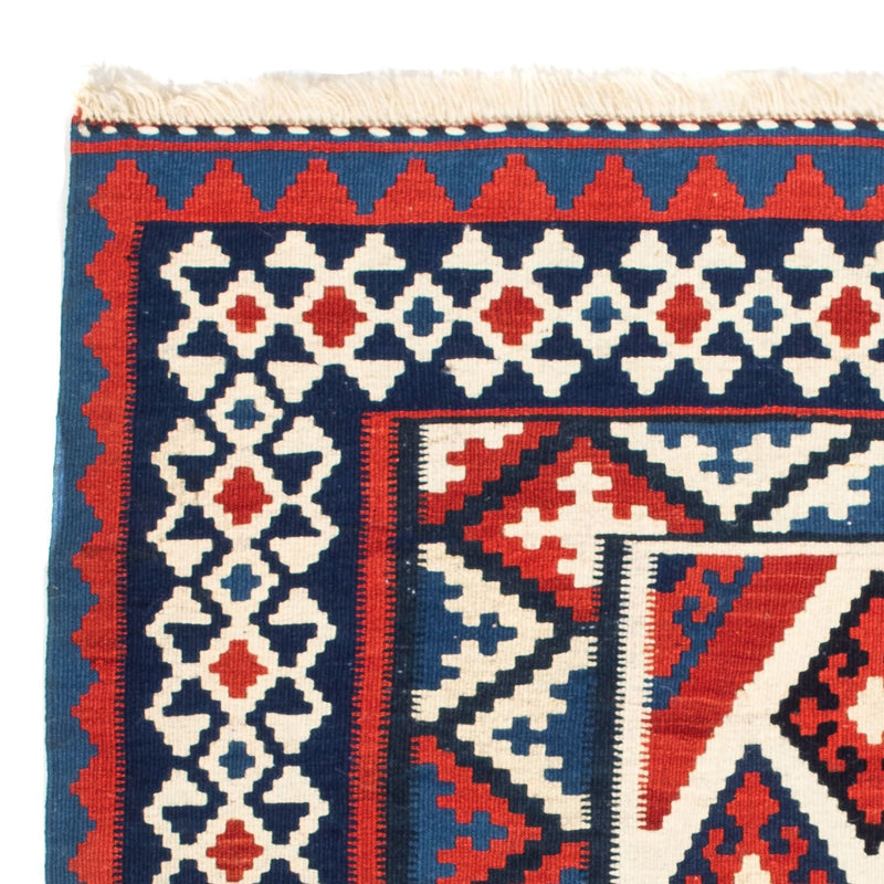 Tapis Kelim - Oriental carré  - 100 x 100 cm - rouge