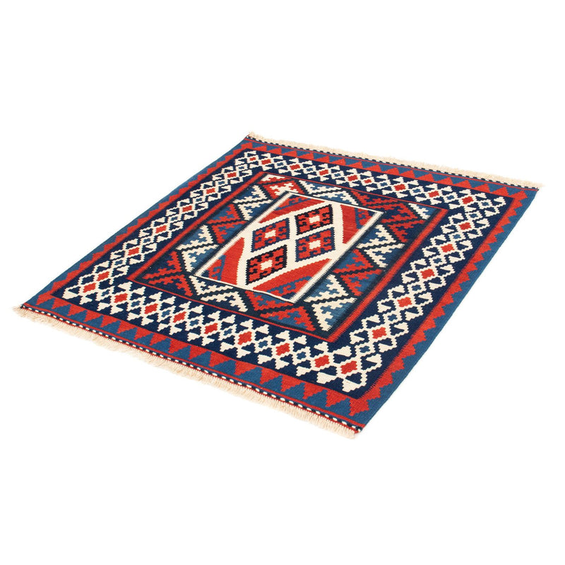 Tapis Kelim - Oriental carré  - 100 x 100 cm - rouge