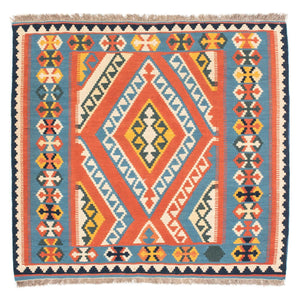 Kelim Teppich - Oriental 107 x 100 cm - orange