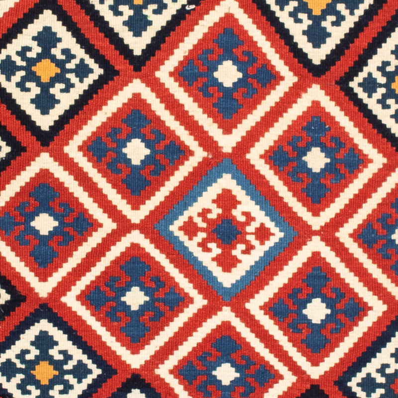 Tapis Kelim - Oriental carré  - 106 x 105 cm - rouge