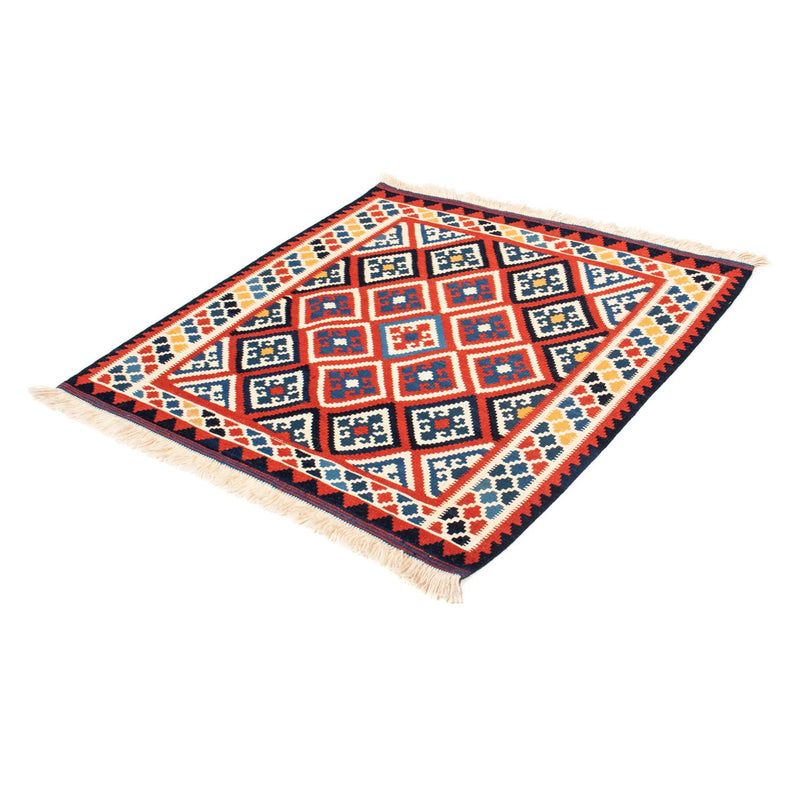 Tapis Kelim - Oriental carré  - 106 x 105 cm - rouge